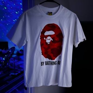 BAPE Color Camo / White & Red Tee
